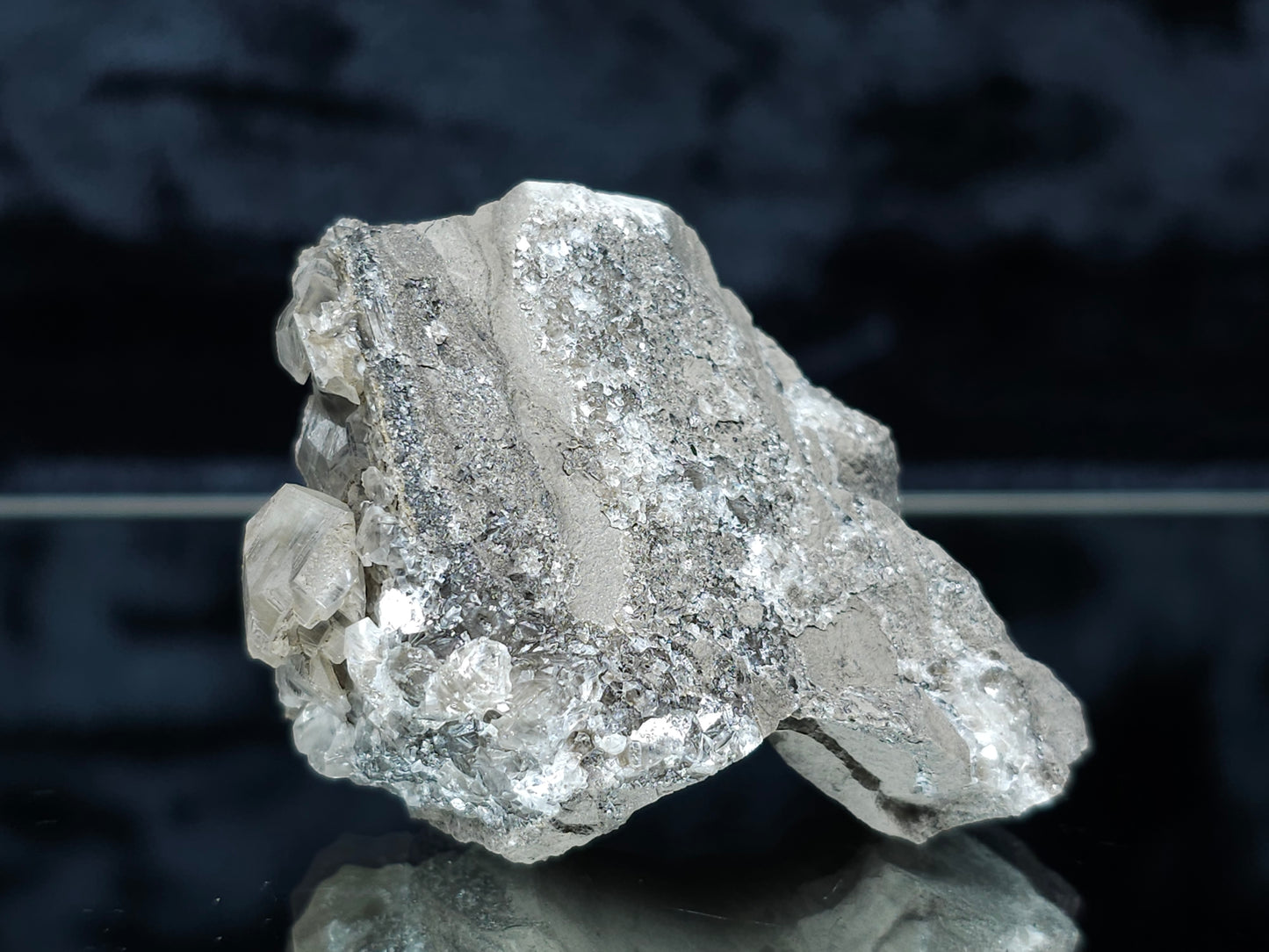 #33139 Phantom Nailhead Spar Calcite cluster with  Chalcopyrite ore and multiple small fossils in the matrix