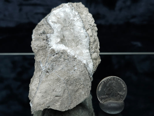#33135 Super clear Nailhead Spar Calcite cluster with Chalcopyrite ore and multiple small fossils in the matrix