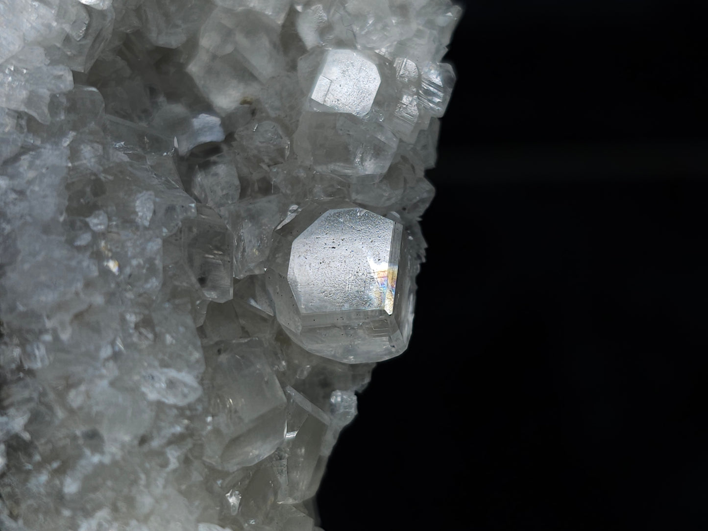 #33144 Super clear Nailhead Spar Calcite cluster with Chalcopyrite ore and multiple small fossils in the matrix