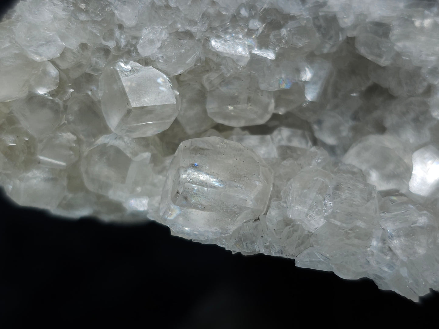 #33144 Super clear Nailhead Spar Calcite cluster with Chalcopyrite ore and multiple small fossils in the matrix