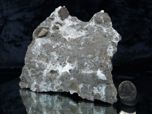 #33160 Super clear Nailhead Spar Calcite geode with Chalcopyrite ore and multiple small fossils in the matrix