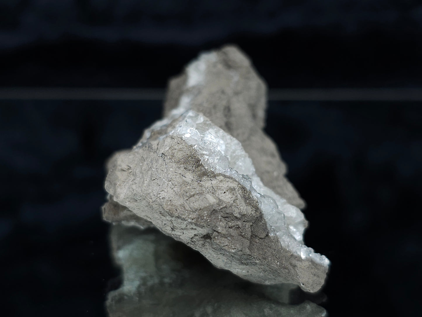 #33167 Super clear Nailhead Spar Calcite cluster with Chalcopyrite ore and multiple small fossils in the matrix