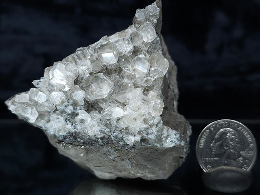 #33171 Super clear Nailhead Spar Calcite cluster with  Chalcopyrite ore and multiple small fossils in the matrix