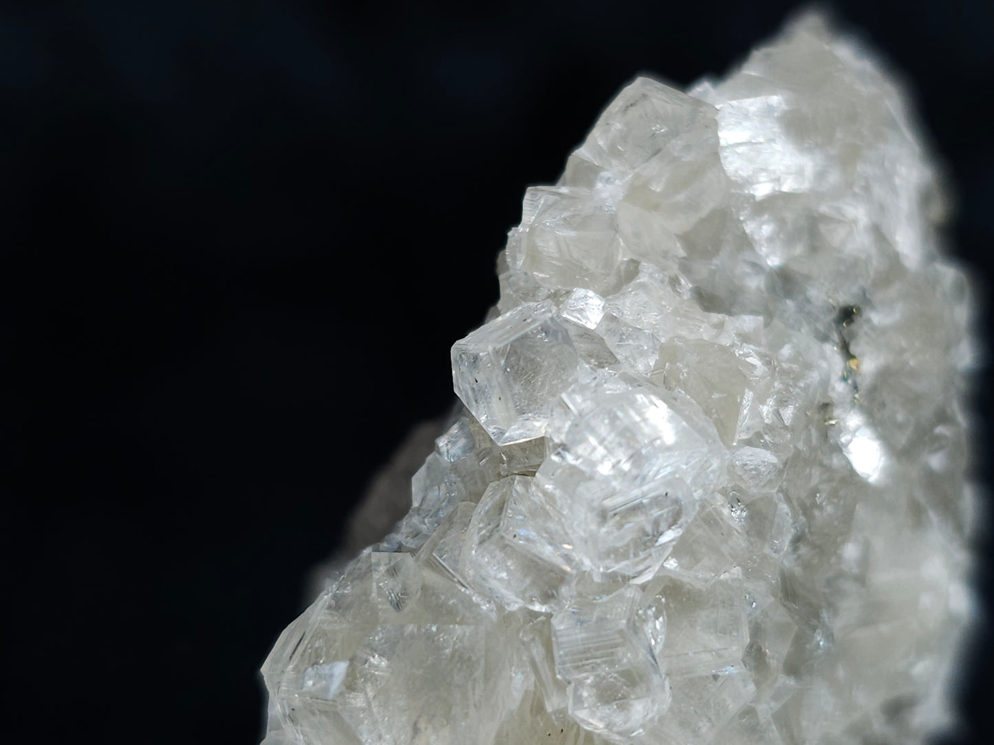 #33201 Super clear Nailhead Spar Calcite cluster and Chalcopyrite ore and multiple small fossils in the matrix