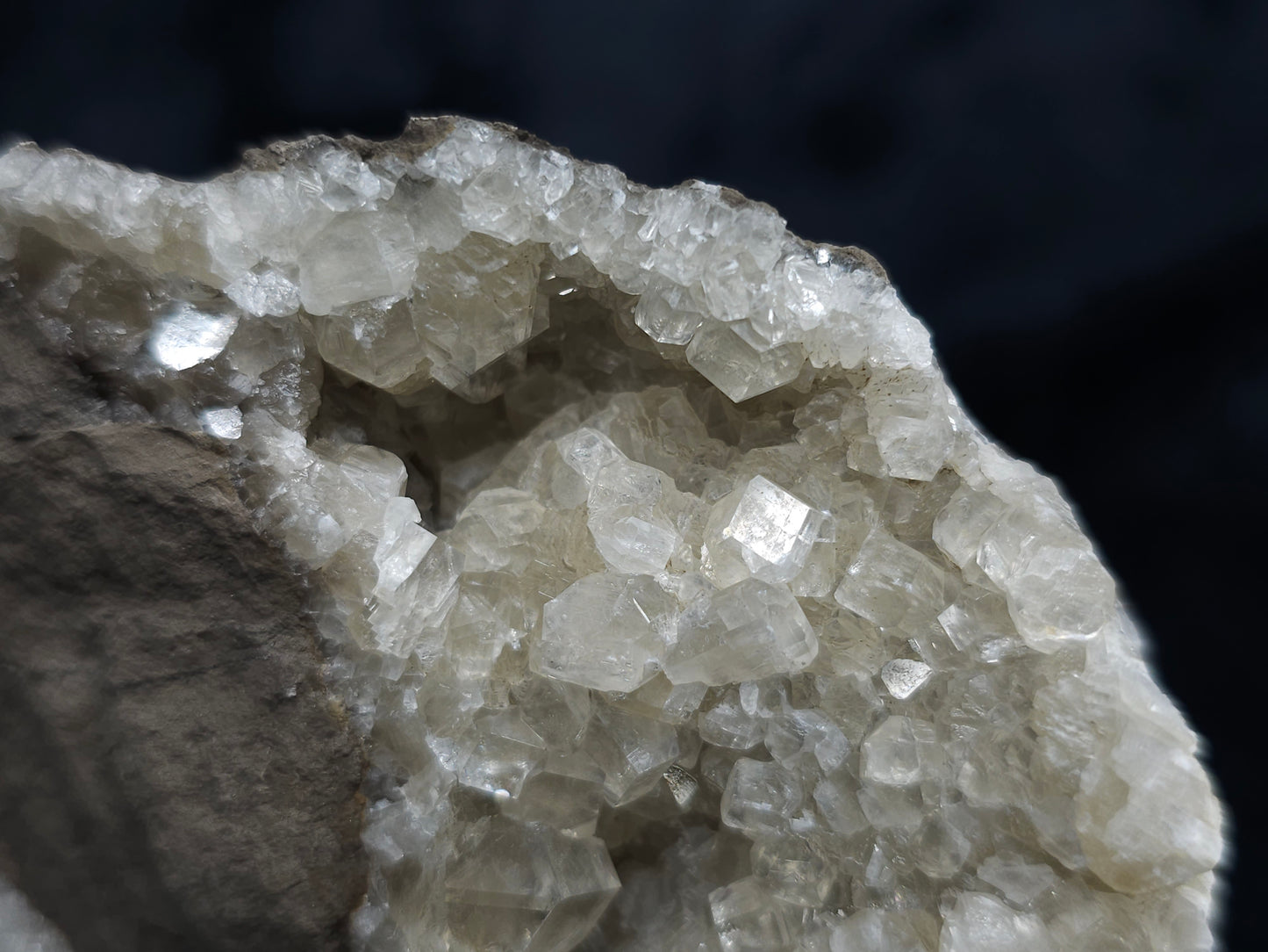 #33207 Super clear Nailhead Spar Calcite geode and Chalcopyrite ore and multiple small fossils