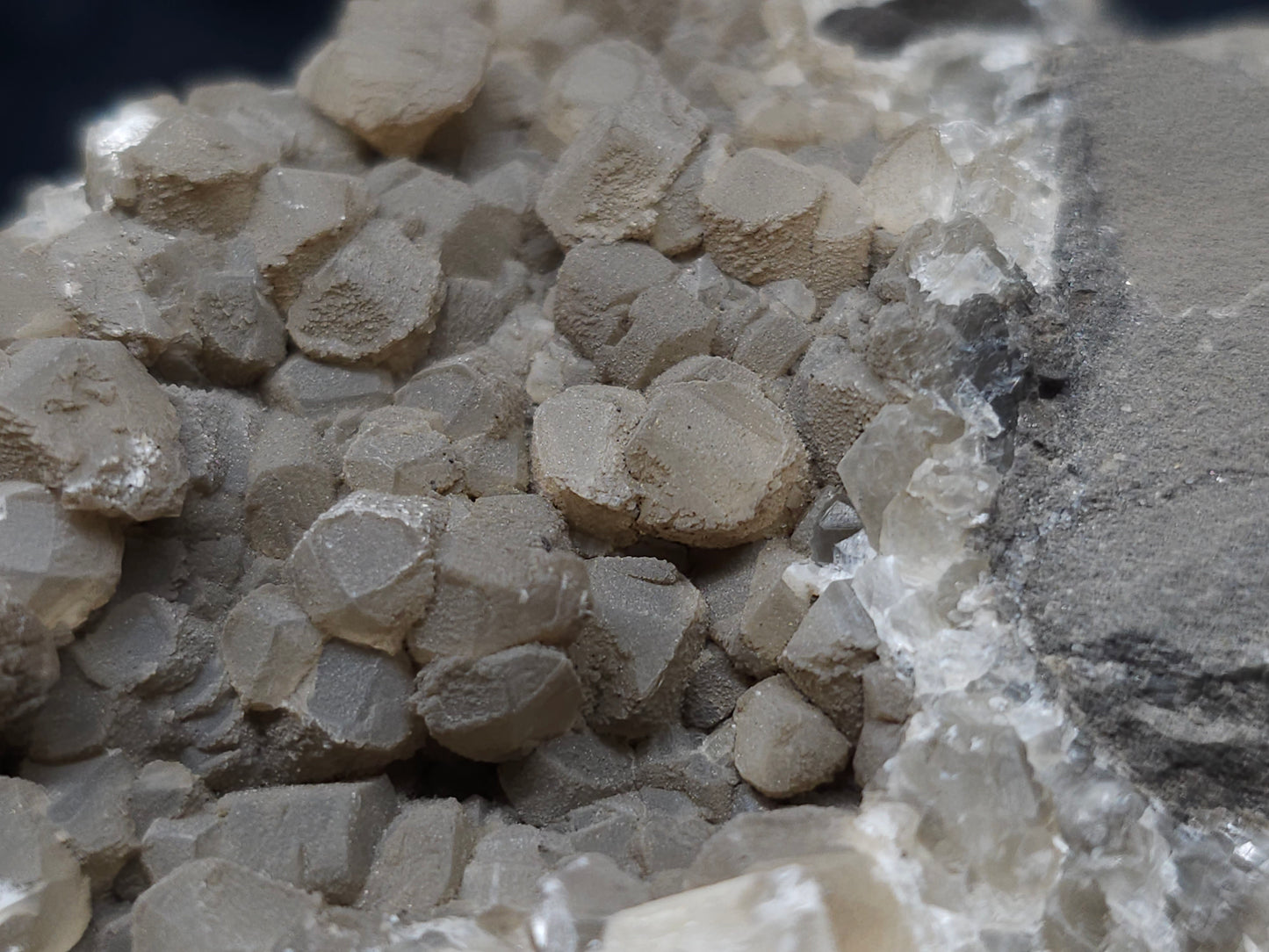 #33212 Super clear Nailhead Spar Calcite cluster and Chalcopyrite ore and multiple small fossils
