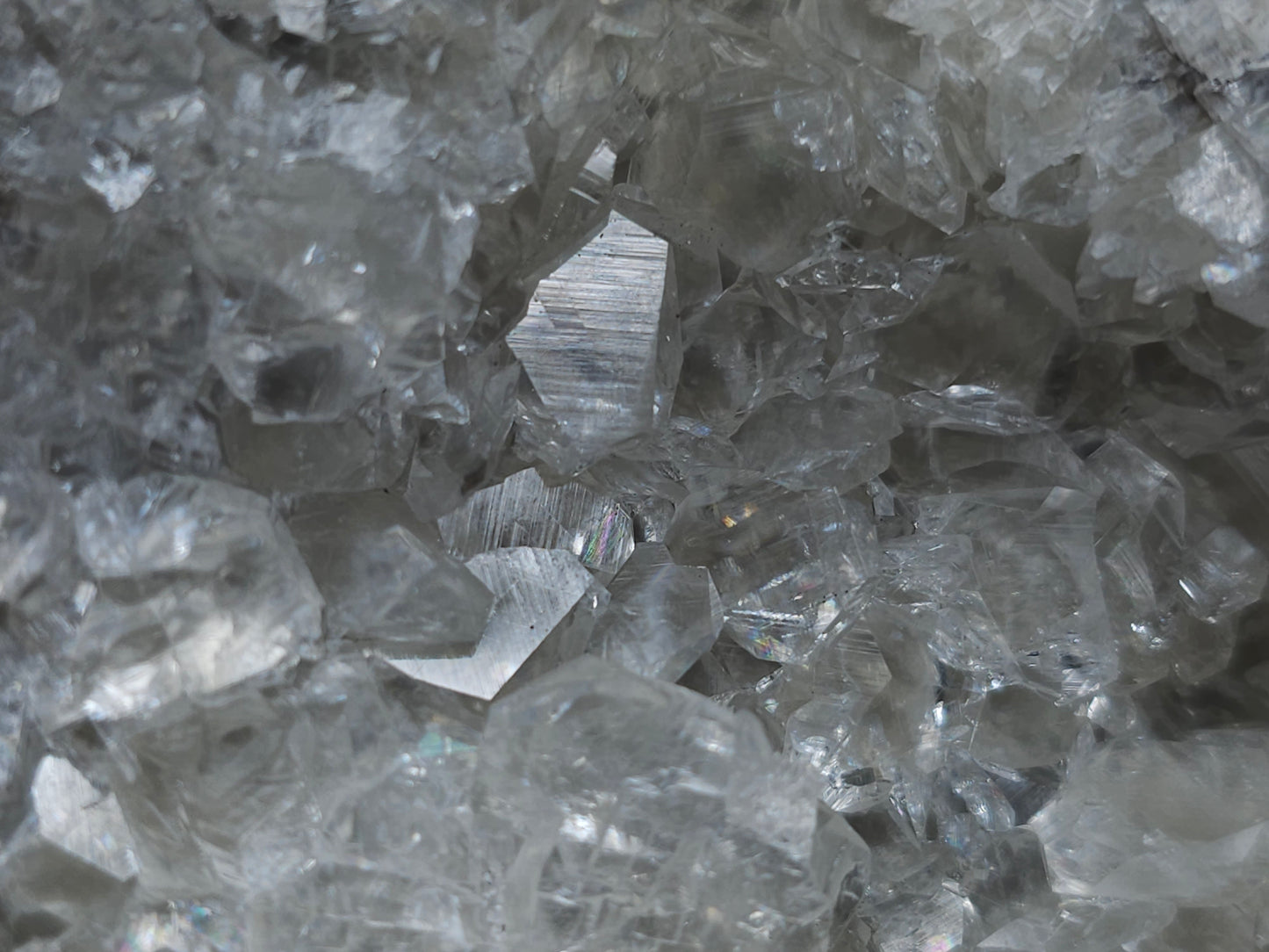#33212 Super clear Nailhead Spar Calcite cluster and Chalcopyrite ore and multiple small fossils