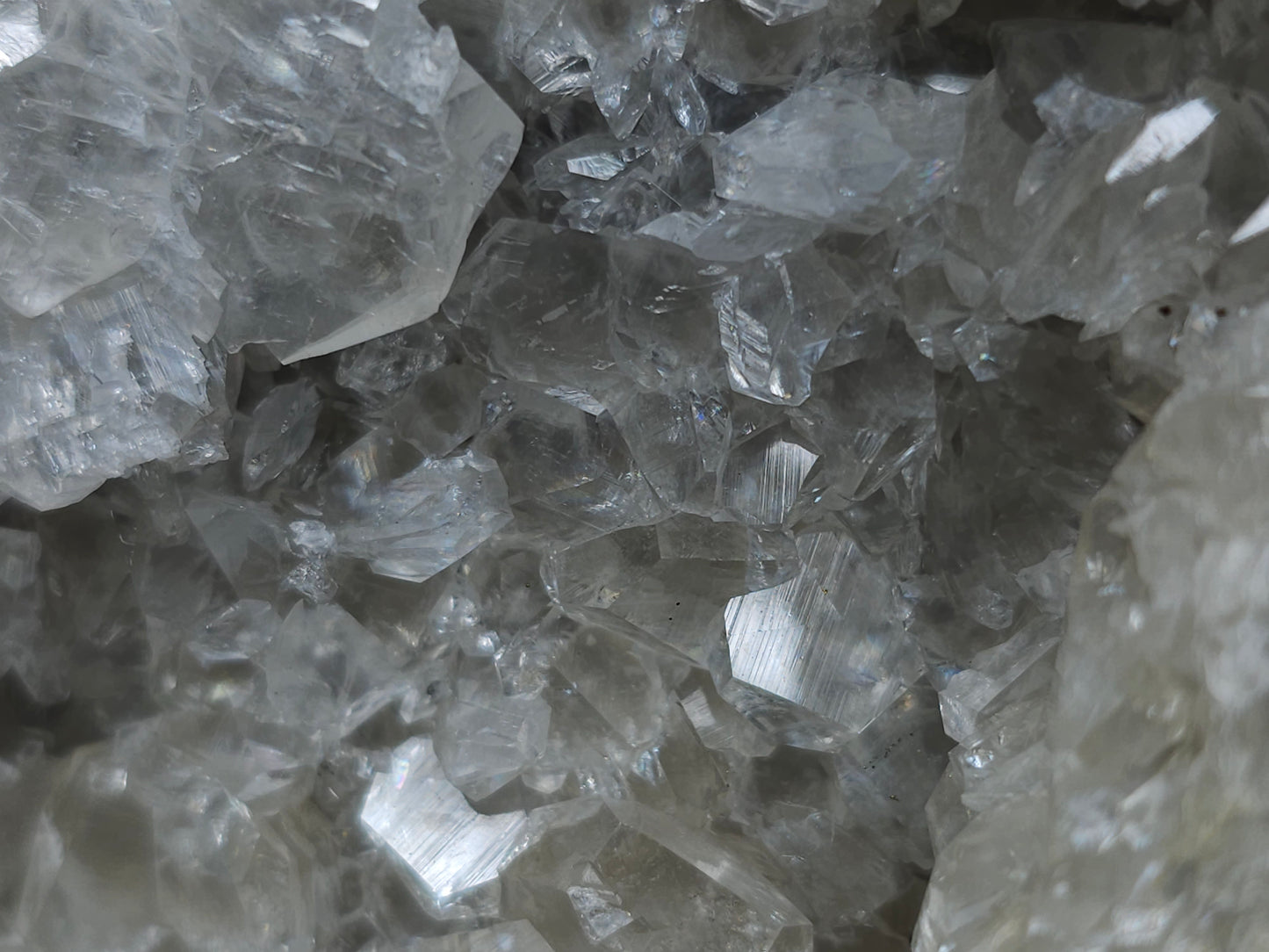 #33212 Super clear Nailhead Spar Calcite cluster and Chalcopyrite ore and multiple small fossils