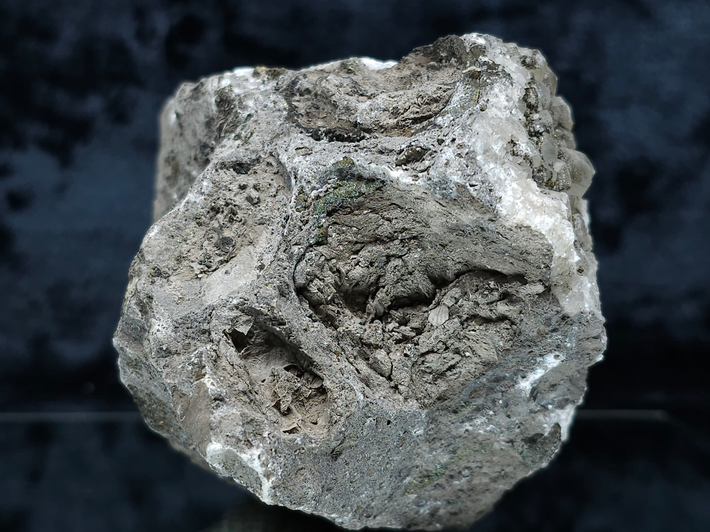 #33213 Double phantom Nailhead Spar Calcite cluster with Chalcopyrite ore and multiple small fossils in the matrix