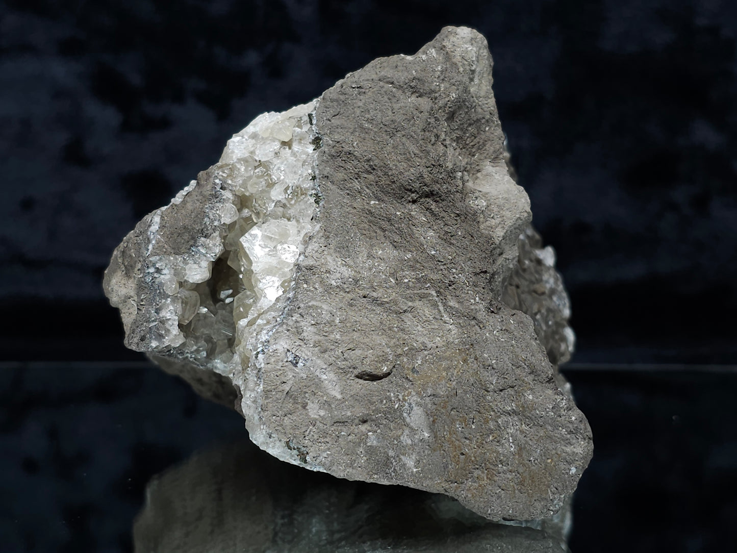#33217 Double phantom Nailhead Spar Calcite cluster with Chalcopyrite ore and multiple small fossils in the matrix