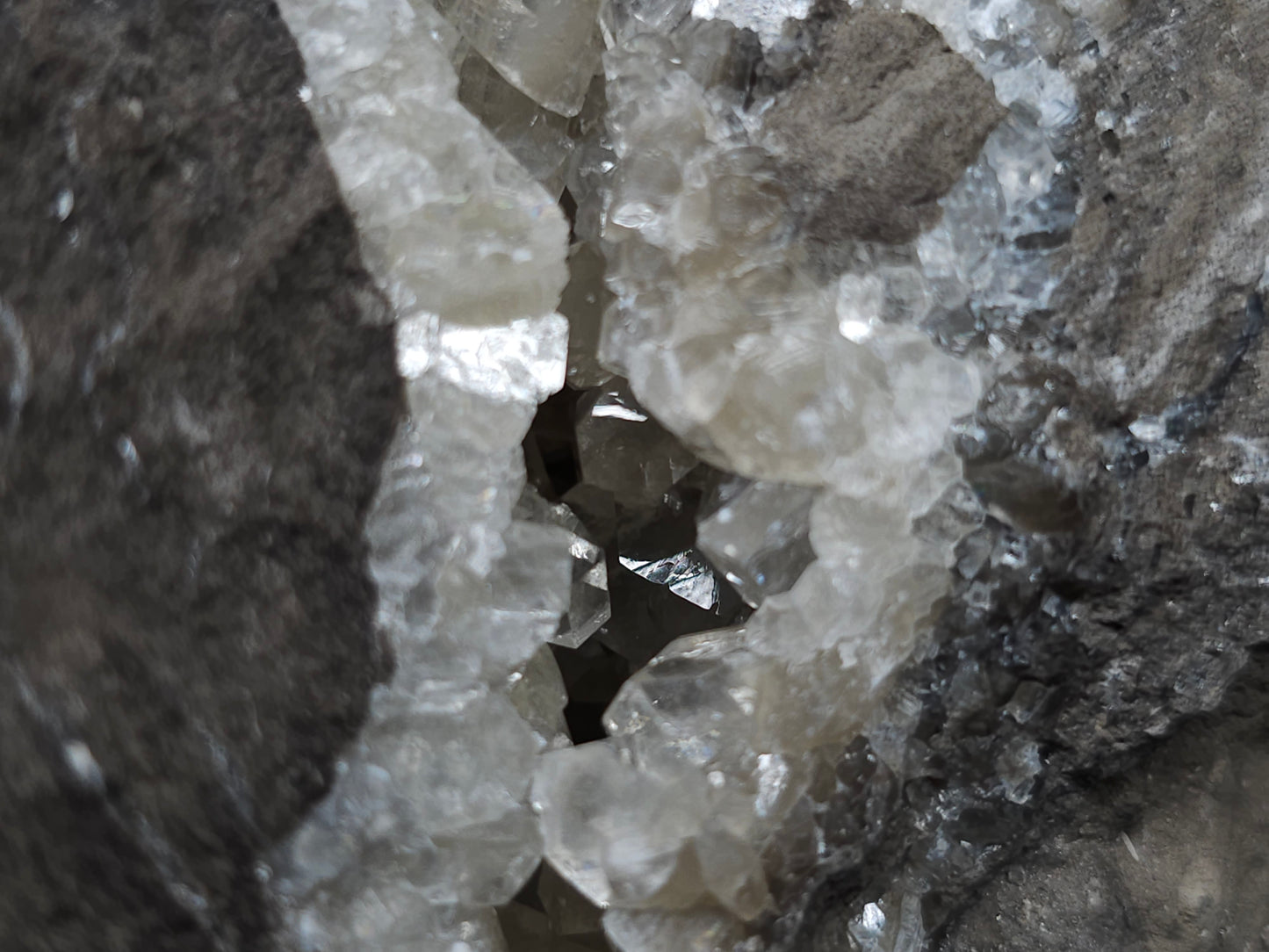 #33217 Double phantom Nailhead Spar Calcite cluster with Chalcopyrite ore and multiple small fossils in the matrix