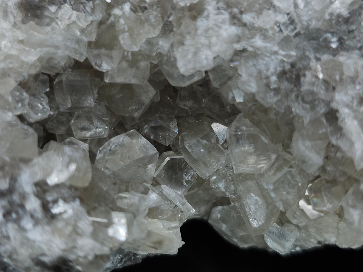 #33218 Super clear Nailhead Spar Calcite geode and Chalcopyrite ore and multiple small fossils