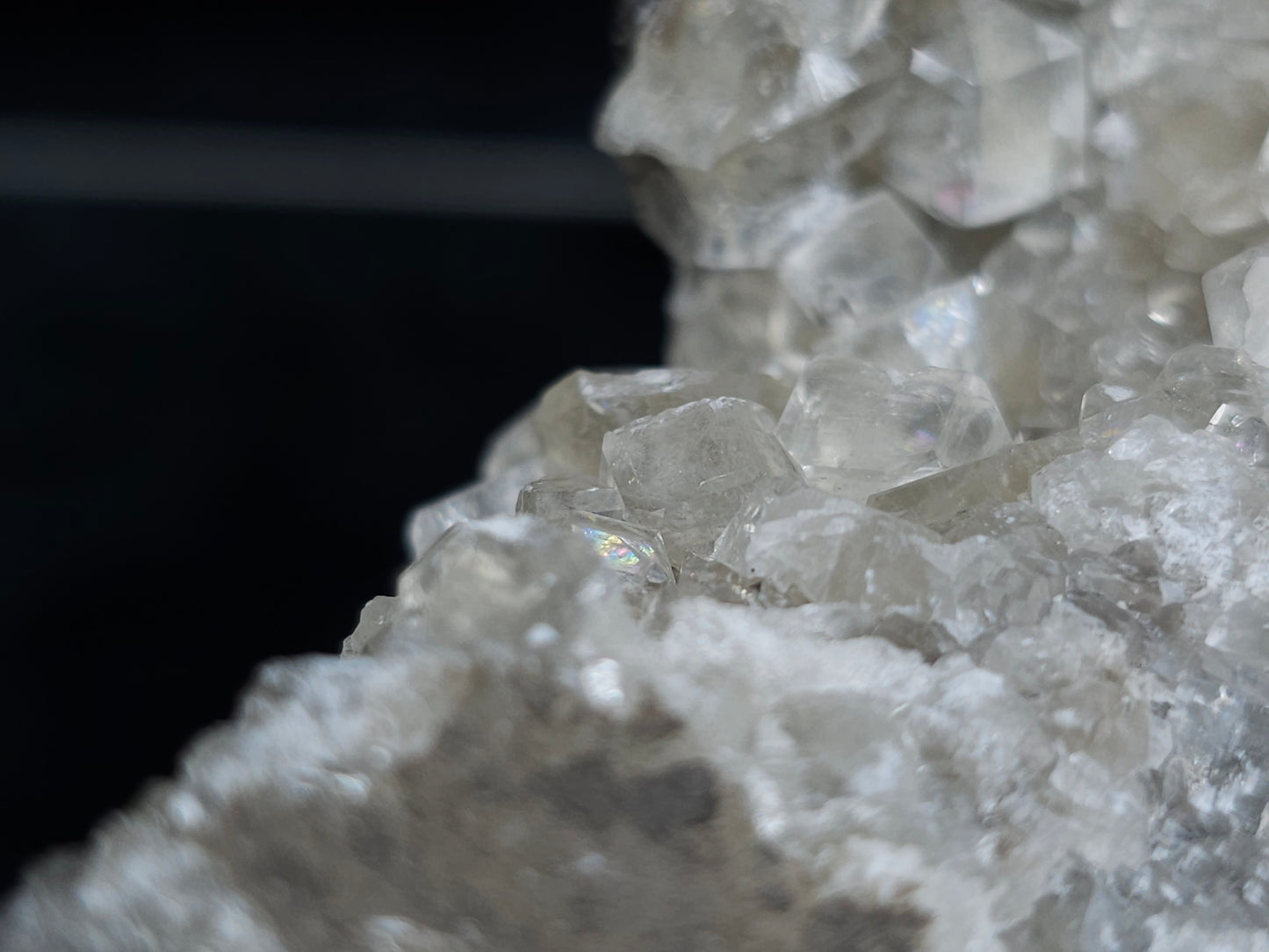 #33218 Super clear Nailhead Spar Calcite geode and Chalcopyrite ore and multiple small fossils