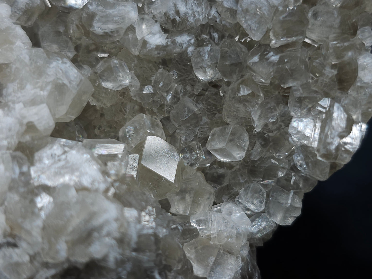 #33218 Super clear Nailhead Spar Calcite geode and Chalcopyrite ore and multiple small fossils