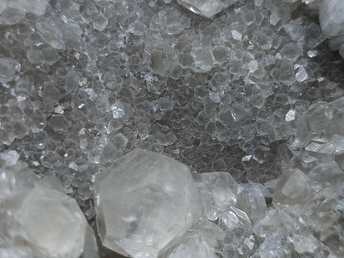 #33220 Super clear Nailhead Spar Calcite cluster and Chalcopyrite ore and multiple small fossils in the matrix