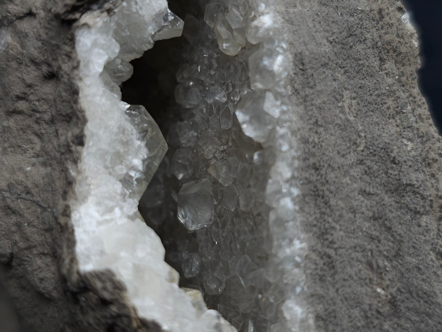 #33220 Super clear Nailhead Spar Calcite cluster and Chalcopyrite ore and multiple small fossils in the matrix