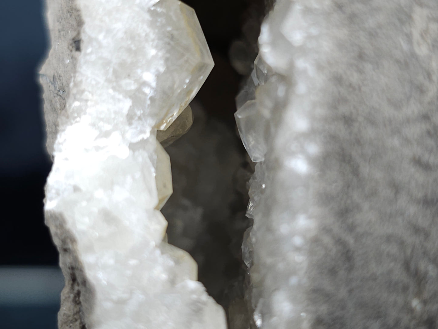 #33220 Super clear Nailhead Spar Calcite cluster and Chalcopyrite ore and multiple small fossils in the matrix