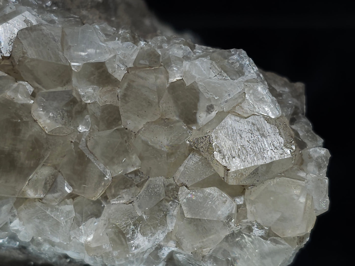 #33975 double phantom Nailhead Spar Calcite cluster and Chalcopyrite ore and awesome Trilobite fossil