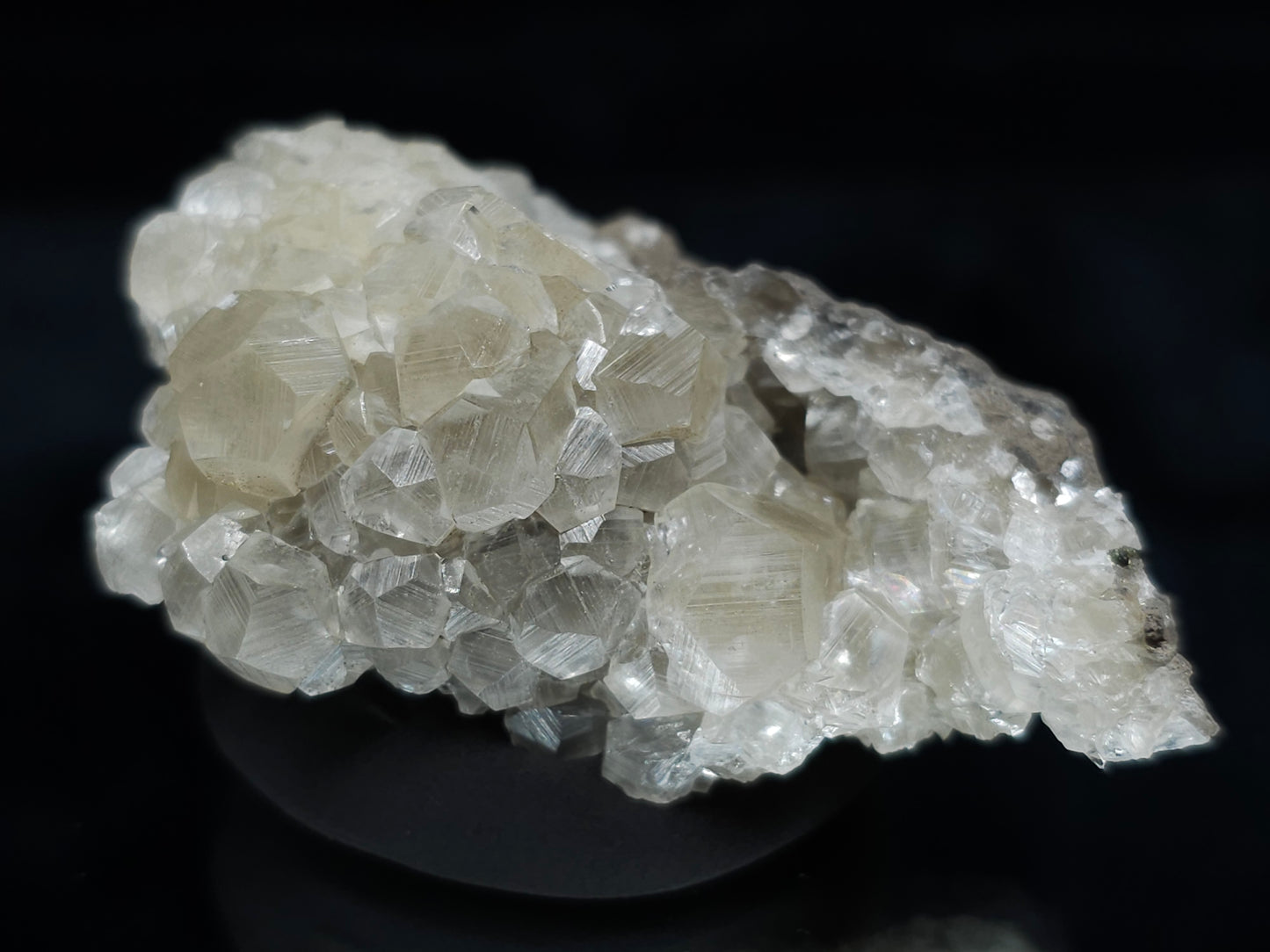 #33986 Super clear Nailhead Spar Calcite cluster and Chalcopyrite ore and multiple small fossils in the matrix