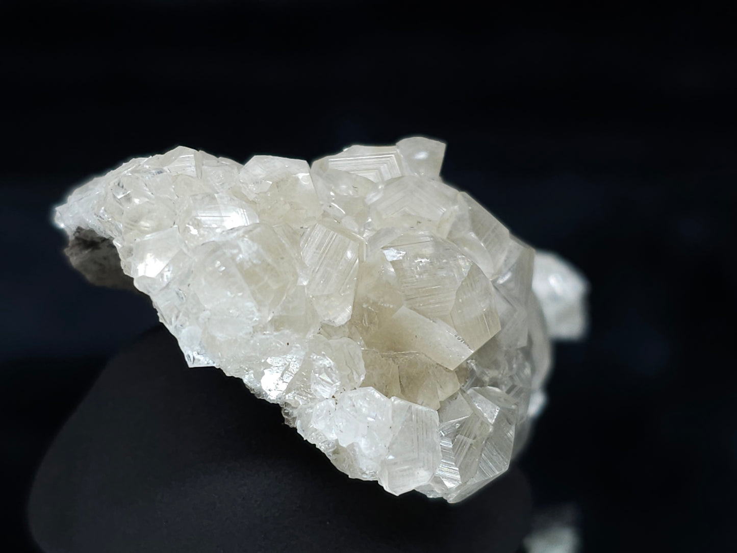 #33986 Super clear Nailhead Spar Calcite cluster and Chalcopyrite ore and multiple small fossils in the matrix
