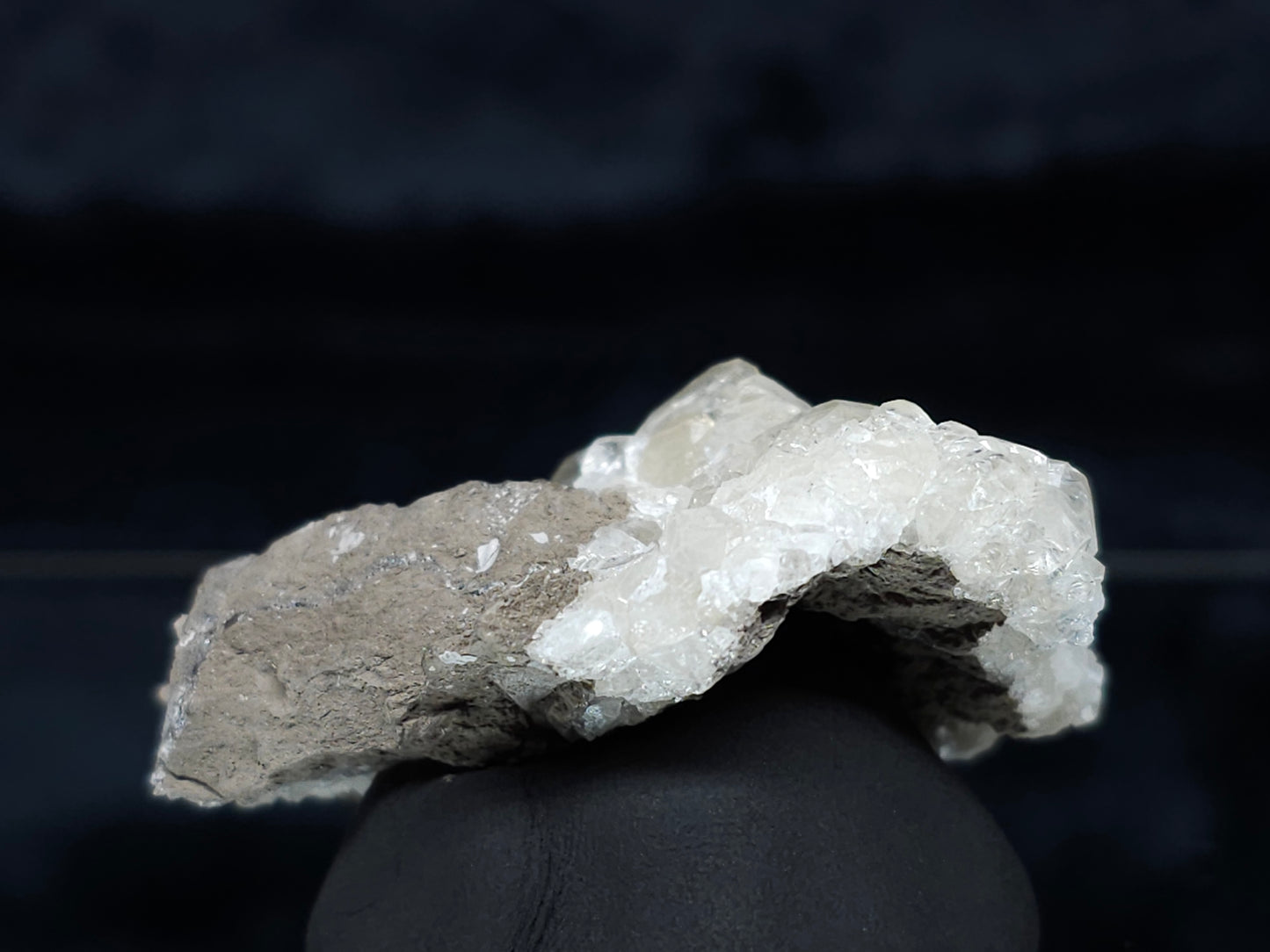 #33986 Super clear Nailhead Spar Calcite cluster and Chalcopyrite ore and multiple small fossils in the matrix