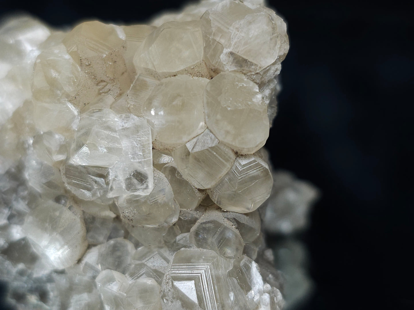 #33978 Super clear Nailhead Spar Calcite cluster and Chalcopyrite ore and multiple small fossils in the matrix