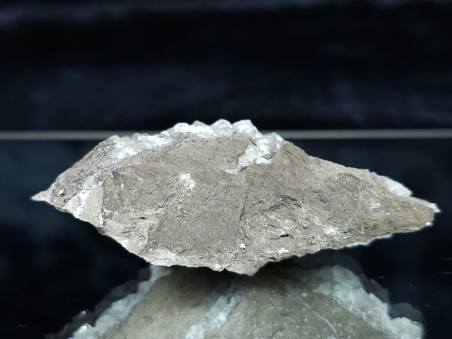 #33981 Super clear Nailhead Spar Calcite cluster and Chalcopyrite ore and multiple small fossils in the matrix