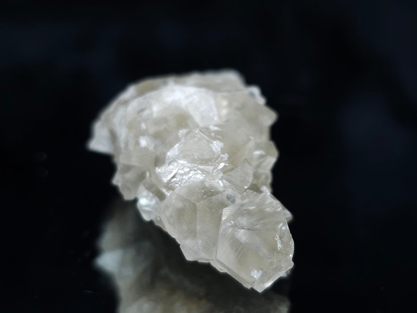 #33982 Super clear Nailhead Spar Calcite cluster and  Chalcopyrite ore and multiple small fossils in the matrix