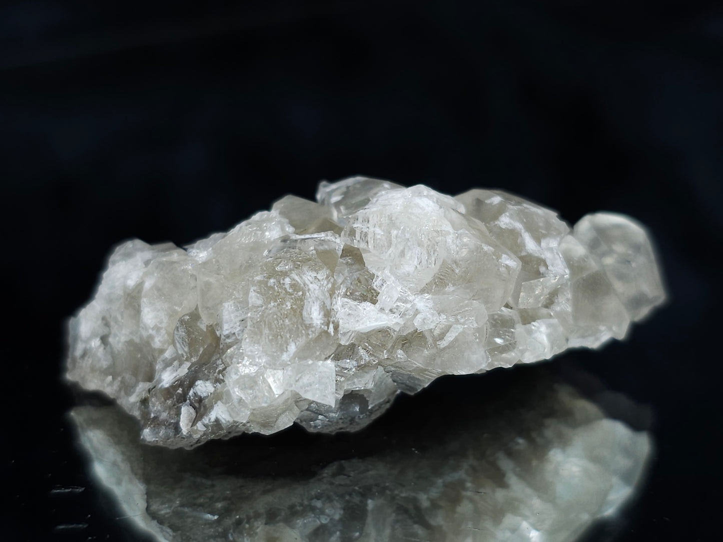 #33982 Super clear Nailhead Spar Calcite cluster and  Chalcopyrite ore and multiple small fossils in the matrix