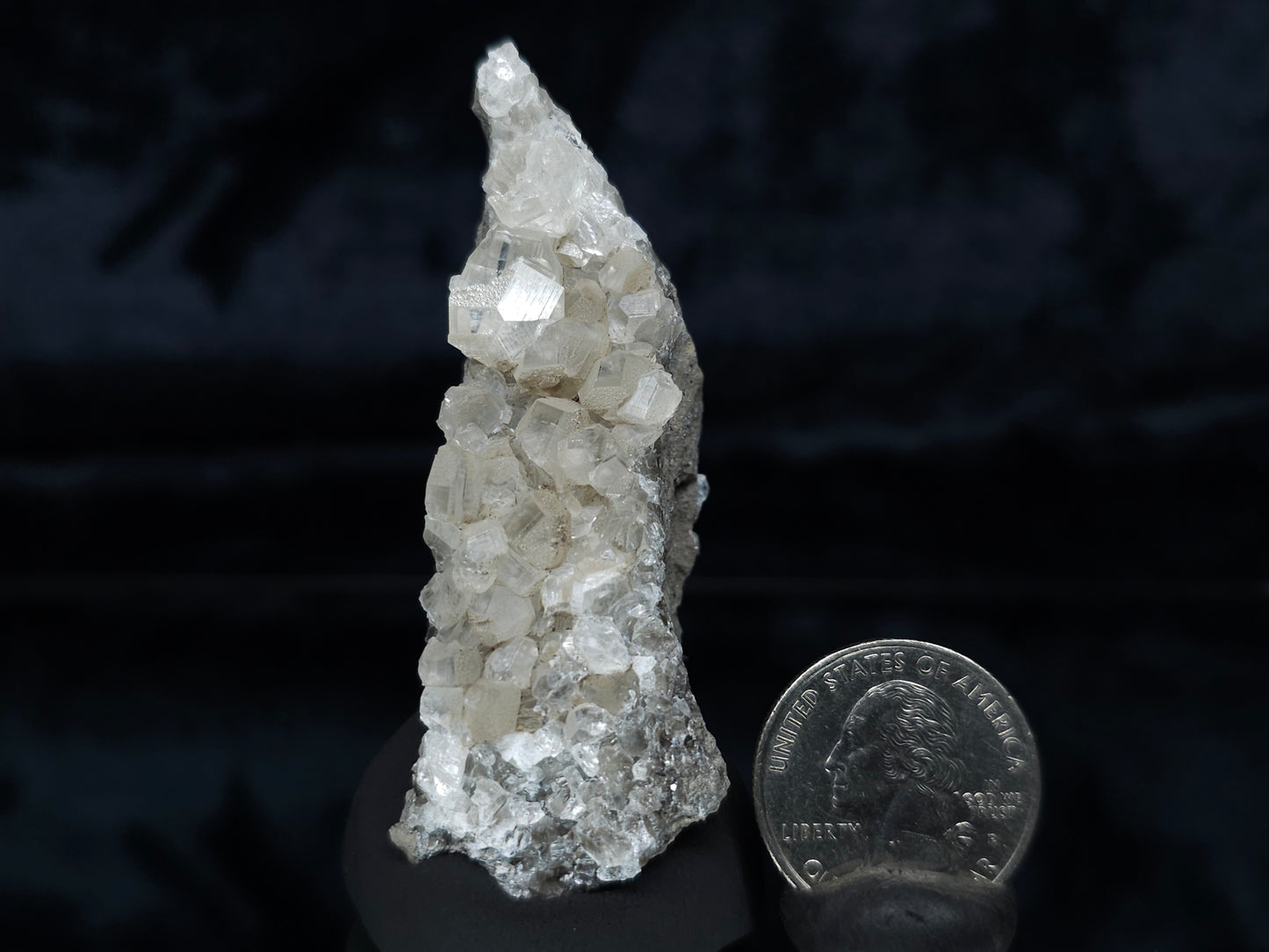 #33987 Super clear Nailhead Spar Calcite cluster and Chalcopyrite ore and multiple small fossils in the matrix