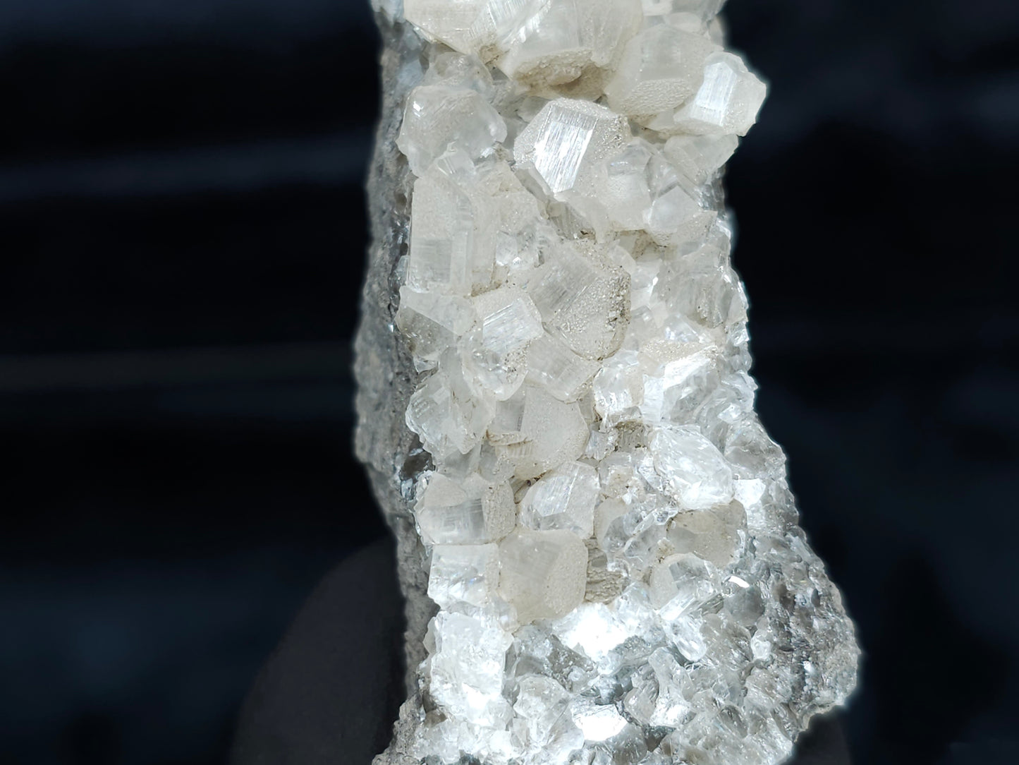 #33987 Super clear Nailhead Spar Calcite cluster and Chalcopyrite ore and multiple small fossils in the matrix