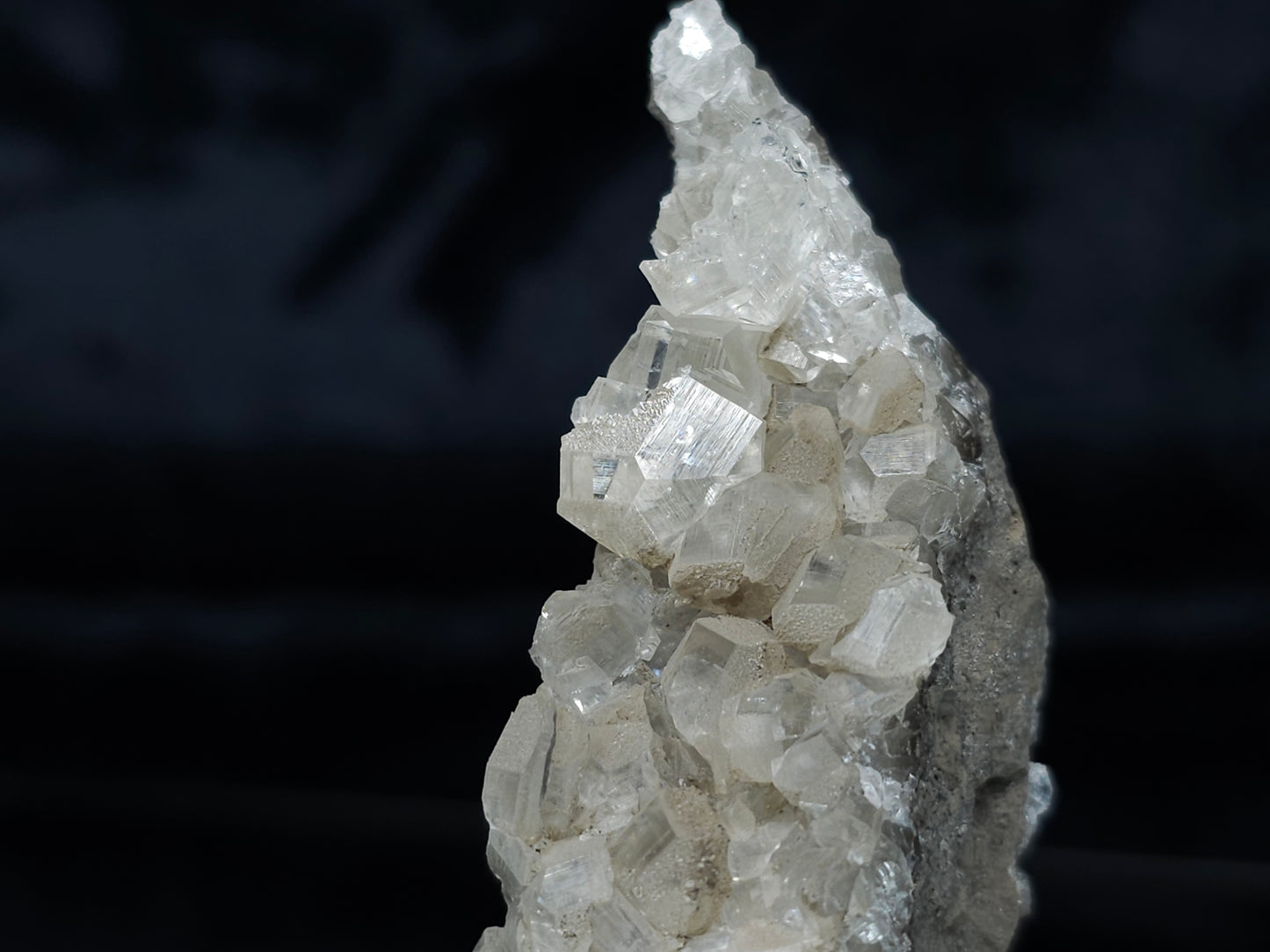 #33987 Super clear Nailhead Spar Calcite cluster and Chalcopyrite ore and multiple small fossils in the matrix