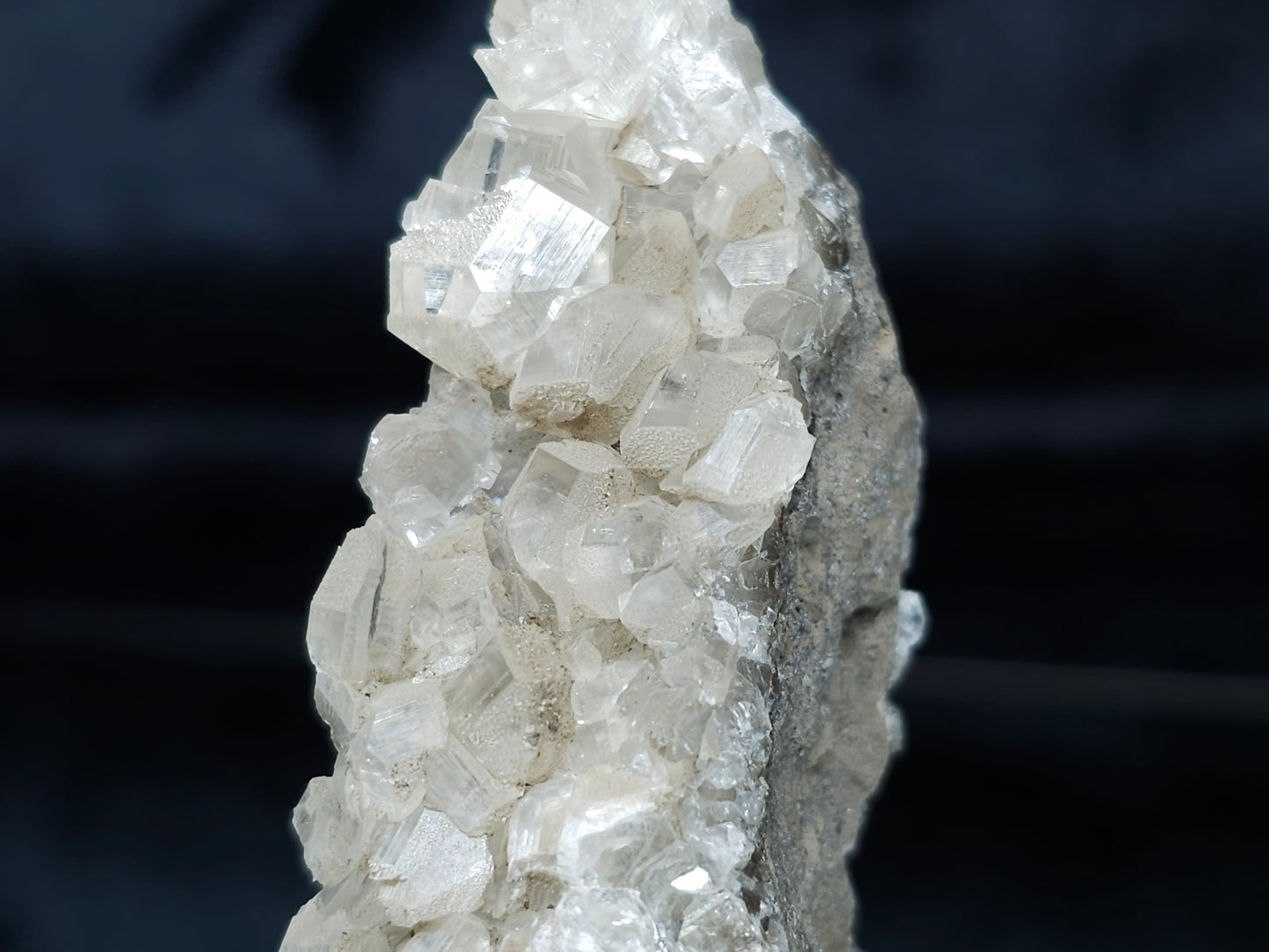 #33987 Super clear Nailhead Spar Calcite cluster and Chalcopyrite ore and multiple small fossils in the matrix