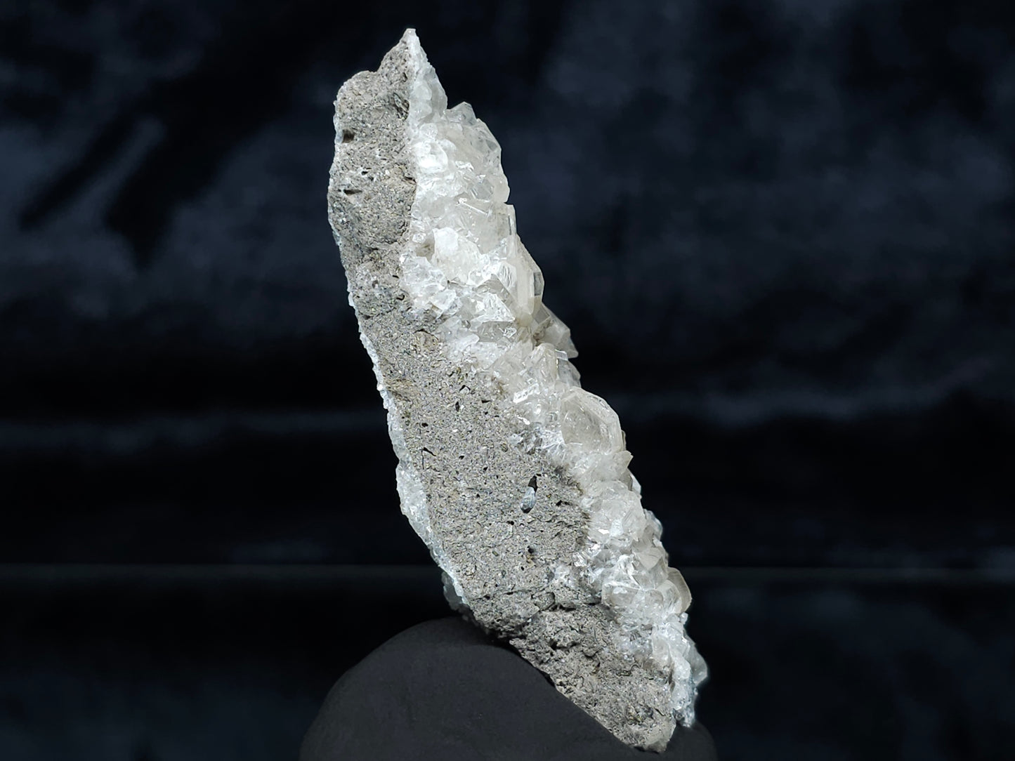 #33987 Super clear Nailhead Spar Calcite cluster and Chalcopyrite ore and multiple small fossils in the matrix
