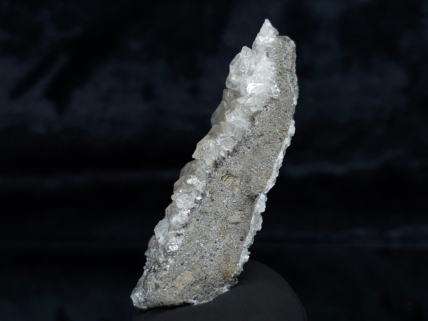 #33987 Super clear Nailhead Spar Calcite cluster and Chalcopyrite ore and multiple small fossils in the matrix