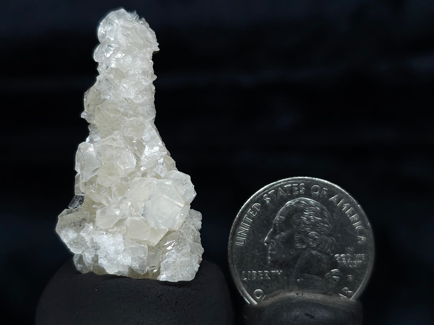 #33988 Super clear Nailhead Spar Calcite cluster and Chalcopyrite ore and multiple small fossils in the matrix