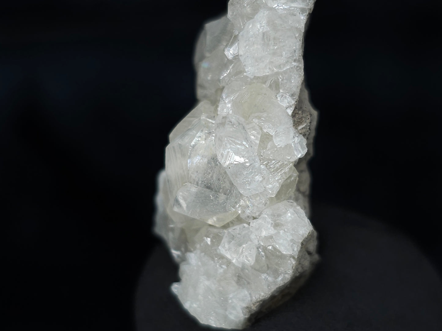 #33988 Super clear Nailhead Spar Calcite cluster and Chalcopyrite ore and multiple small fossils in the matrix