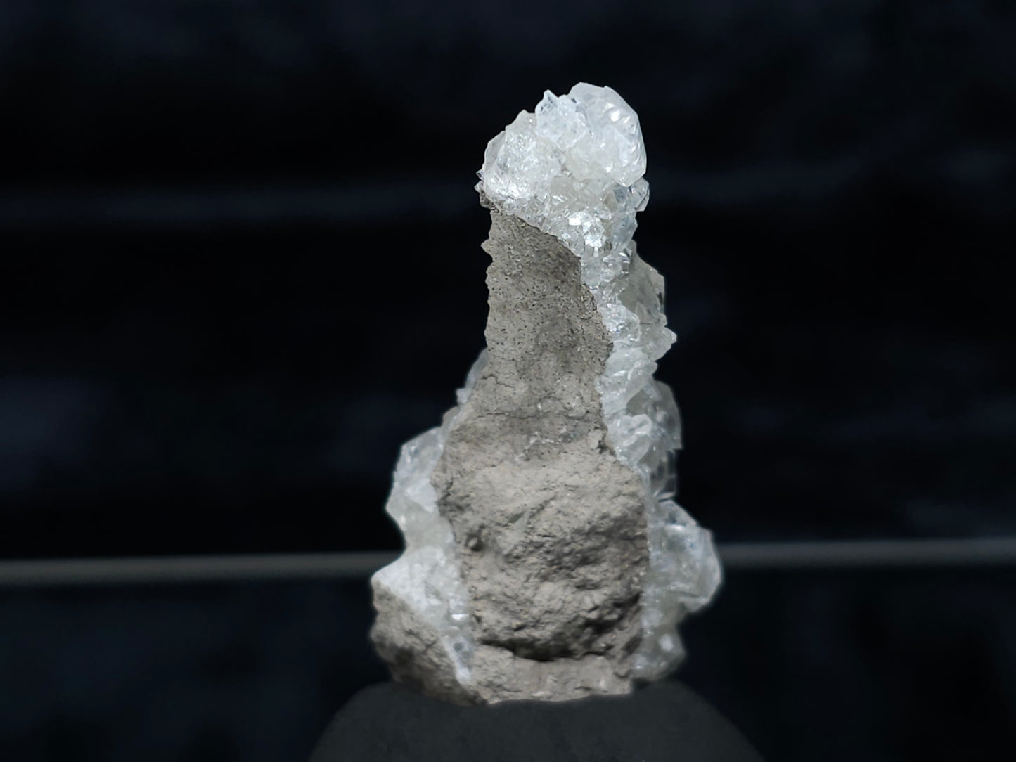 #33988 Super clear Nailhead Spar Calcite cluster and Chalcopyrite ore and multiple small fossils in the matrix