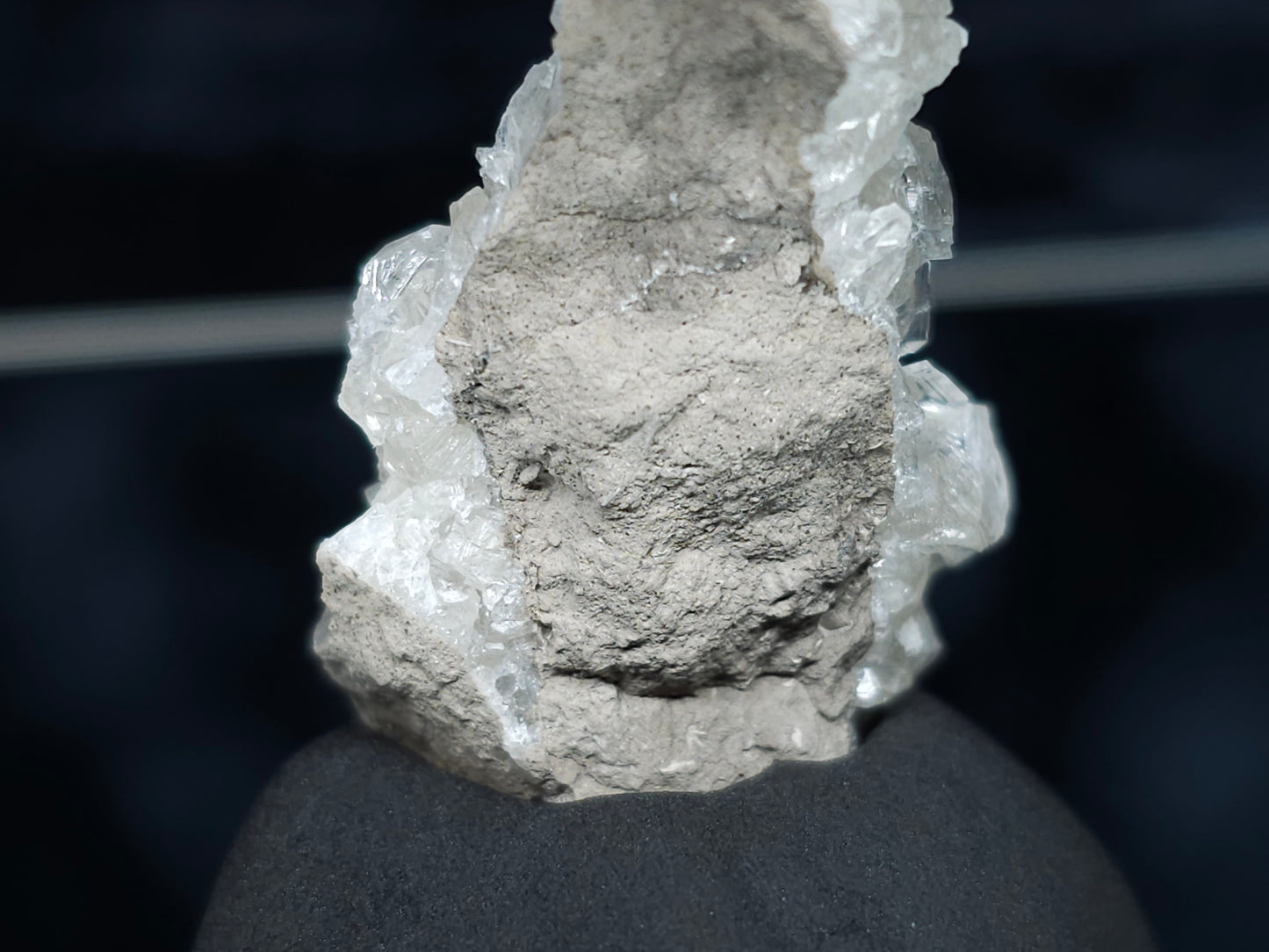 #33988 Super clear Nailhead Spar Calcite cluster and Chalcopyrite ore and multiple small fossils in the matrix