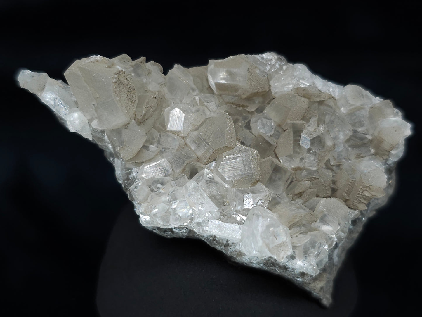 #33991  Double phantom Nailhead Spar Calcite cluster with Chalcopyrite ore and multiple small fossils in the matrix