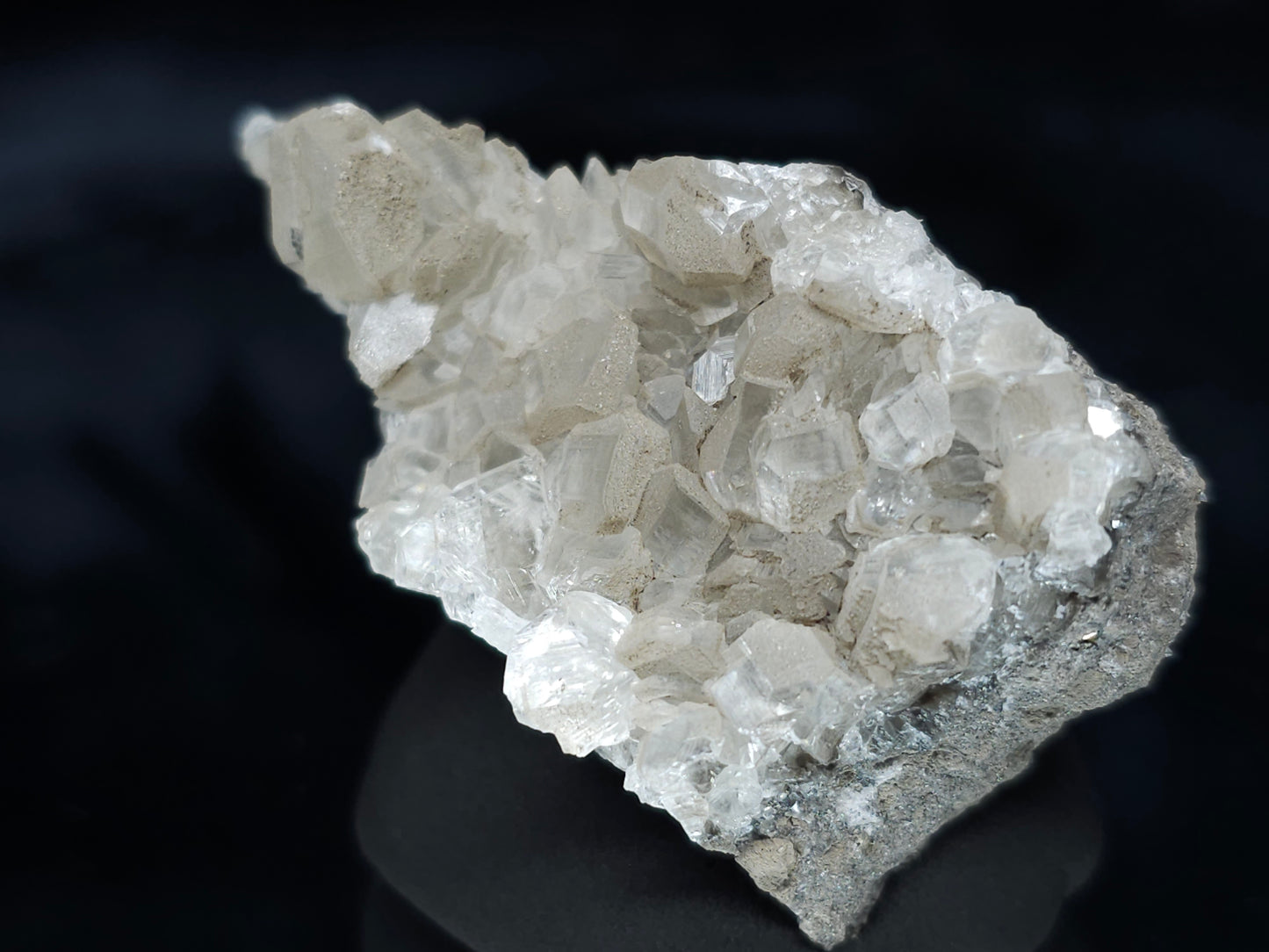 #33991  Double phantom Nailhead Spar Calcite cluster with Chalcopyrite ore and multiple small fossils in the matrix