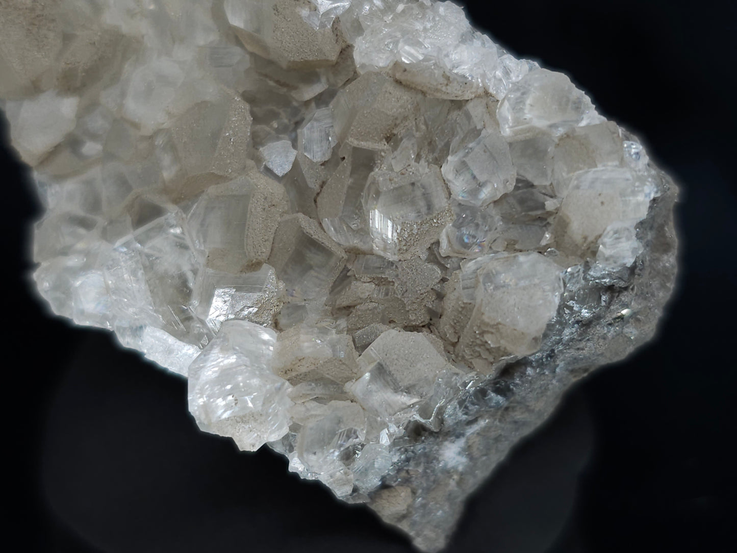 #33991  Double phantom Nailhead Spar Calcite cluster with Chalcopyrite ore and multiple small fossils in the matrix