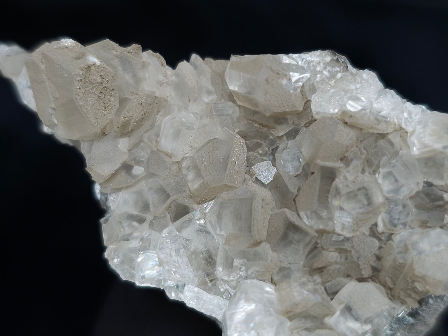 #33991  Double phantom Nailhead Spar Calcite cluster with Chalcopyrite ore and multiple small fossils in the matrix