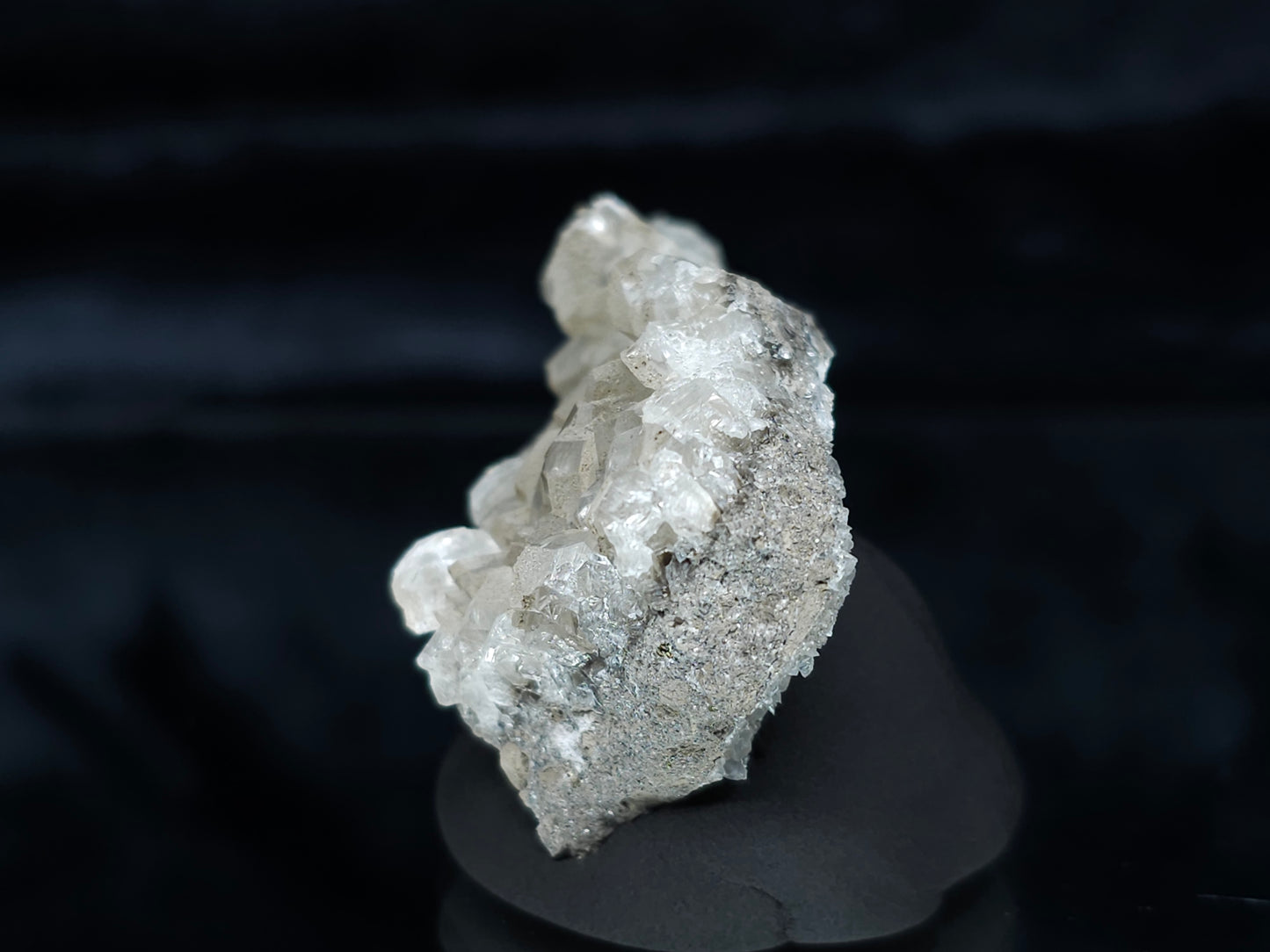 #33991  Double phantom Nailhead Spar Calcite cluster with Chalcopyrite ore and multiple small fossils in the matrix