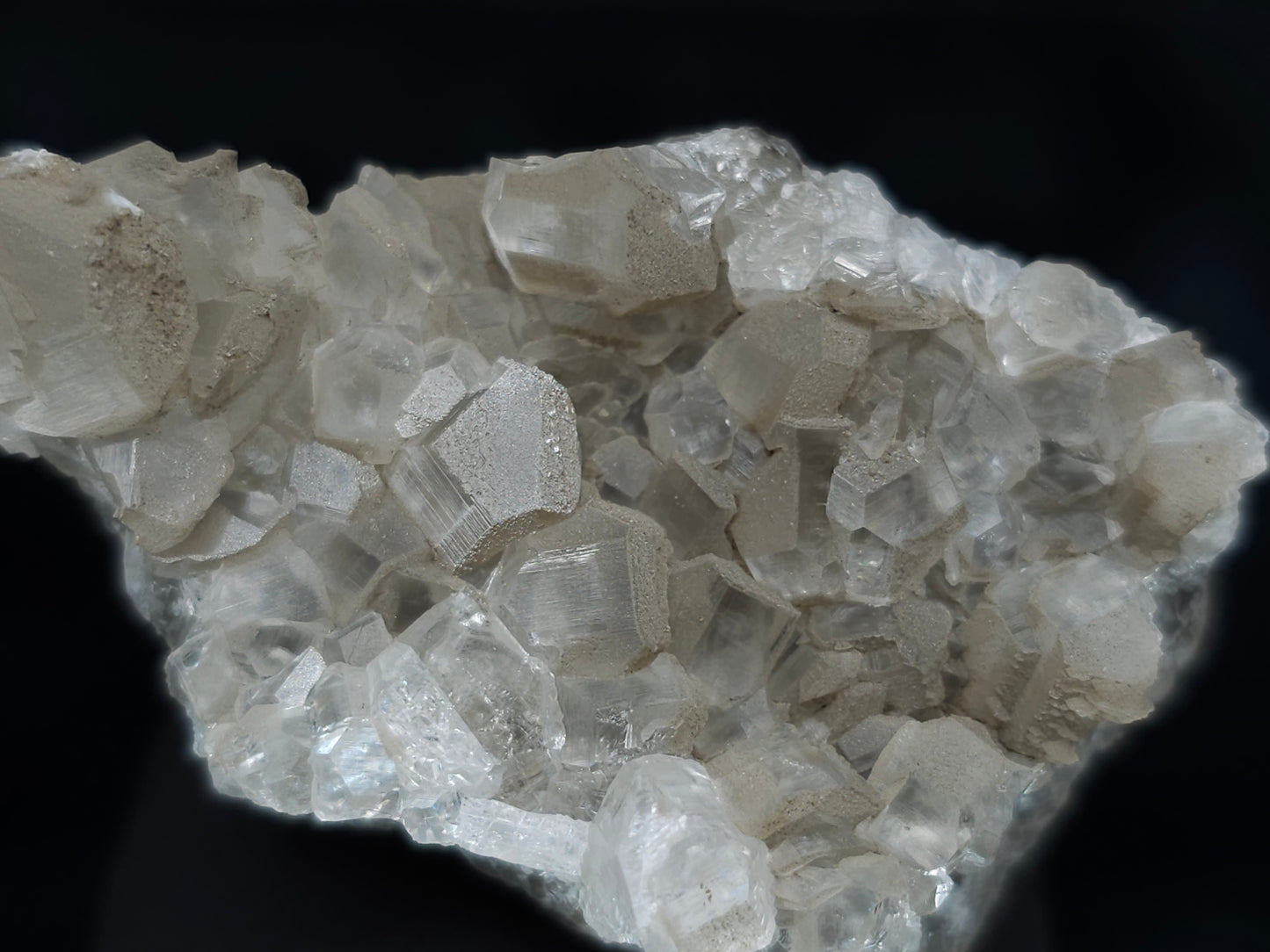 #33991  Double phantom Nailhead Spar Calcite cluster with Chalcopyrite ore and multiple small fossils in the matrix