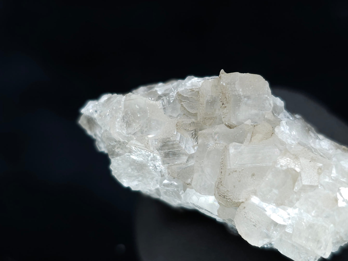 #33993 Super clear Nailhead Spar Calcite cluster and Chalcopyrite ore and multiple small fossils in the matrix