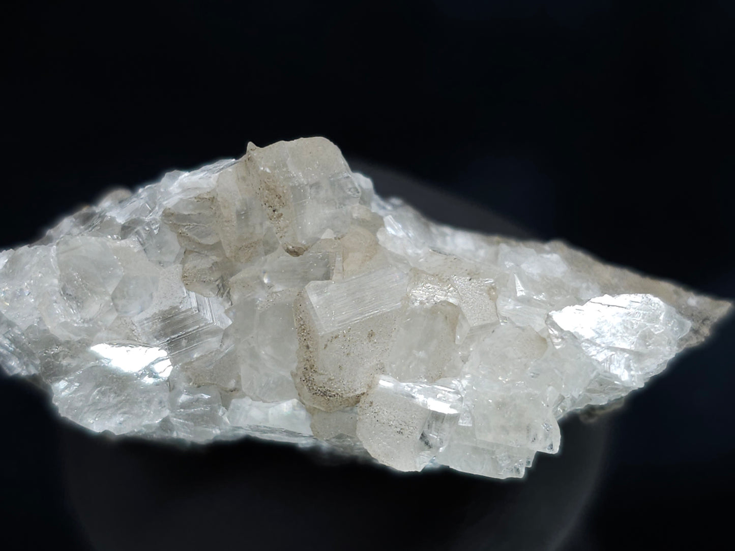 #33993 Super clear Nailhead Spar Calcite cluster and Chalcopyrite ore and multiple small fossils in the matrix