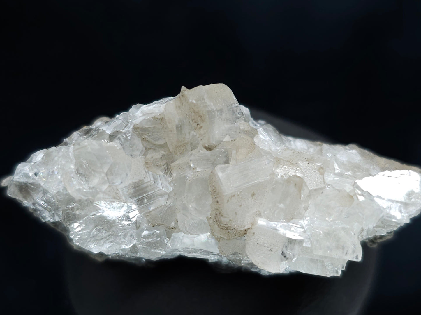 #33993 Super clear Nailhead Spar Calcite cluster and Chalcopyrite ore and multiple small fossils in the matrix