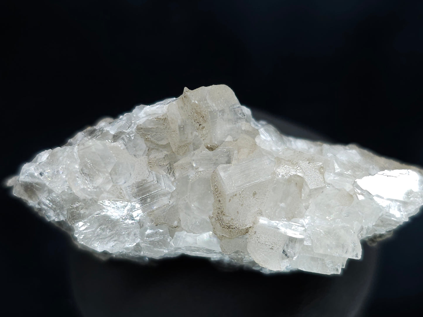 #33993 Super clear Nailhead Spar Calcite cluster and Chalcopyrite ore and multiple small fossils in the matrix