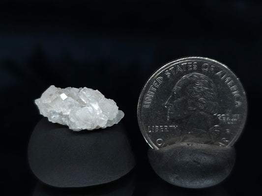 #33997 Super clear Nailhead Spar Calcite cluster and Chalcopyrite ore and multiple small fossils in the matrix